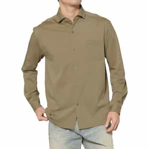 ワイドカラーカジュアルシャツ