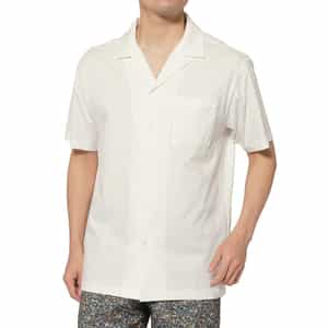 ジャージー素材オープンカラーシャツ