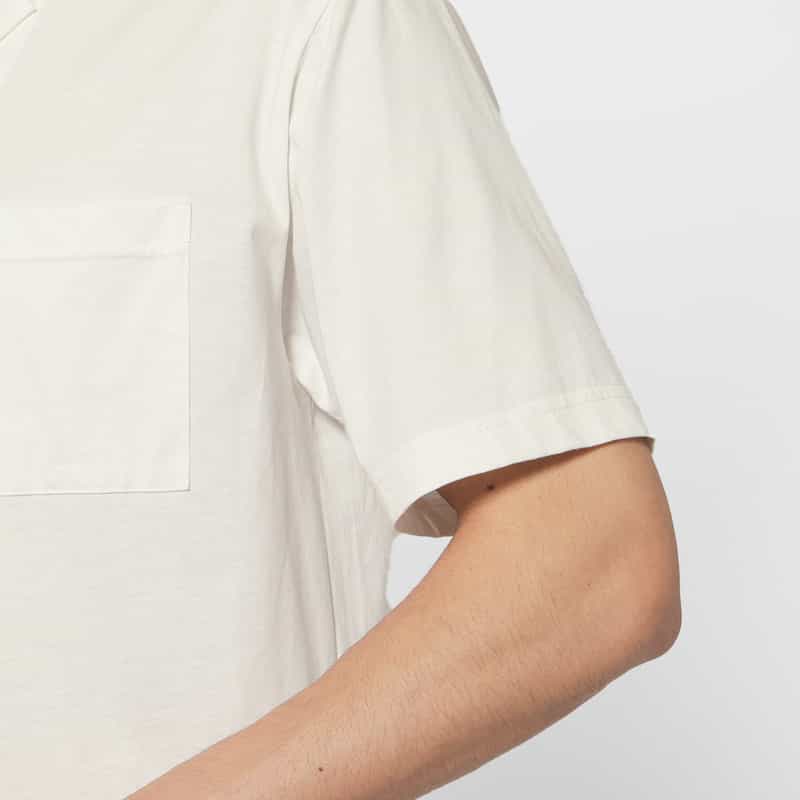 BARNEYS NEW YORK ジャージー素材オープンカラーシャツ WHITE