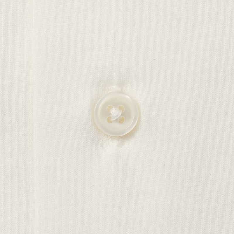 BARNEYS NEW YORK ジャージー素材オープンカラーシャツ WHITE