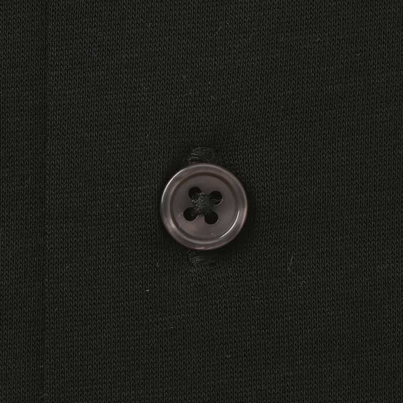 BARNEYS NEW YORK ジャージー素材オープンカラーシャツ BLACK