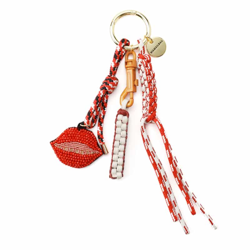 VIAMAILBAG VIAMAILBAG ＜ヴィアメイルバッグ＞ バッグチャーム（リップ） RED
