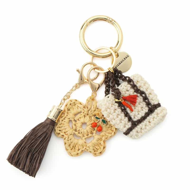 VIAMAILBAG VIAMAILBAG ＜ヴィアメイルバッグ＞ バッグチャーム（バッグ） BEIGE