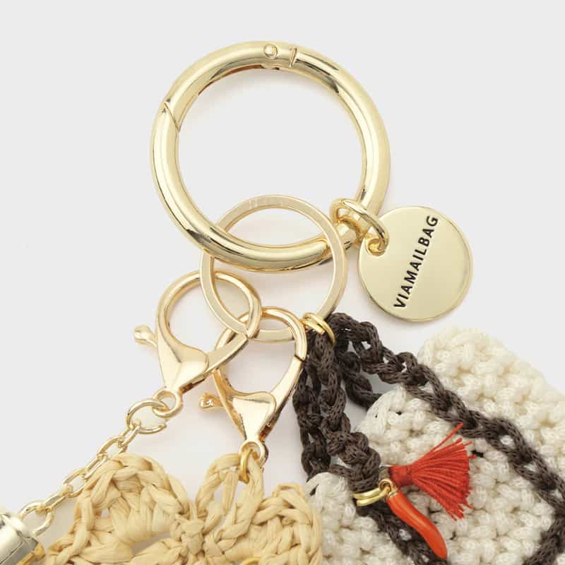 VIAMAILBAG VIAMAILBAG ＜ヴィアメイルバッグ＞ バッグチャーム（バッグ） BEIGE