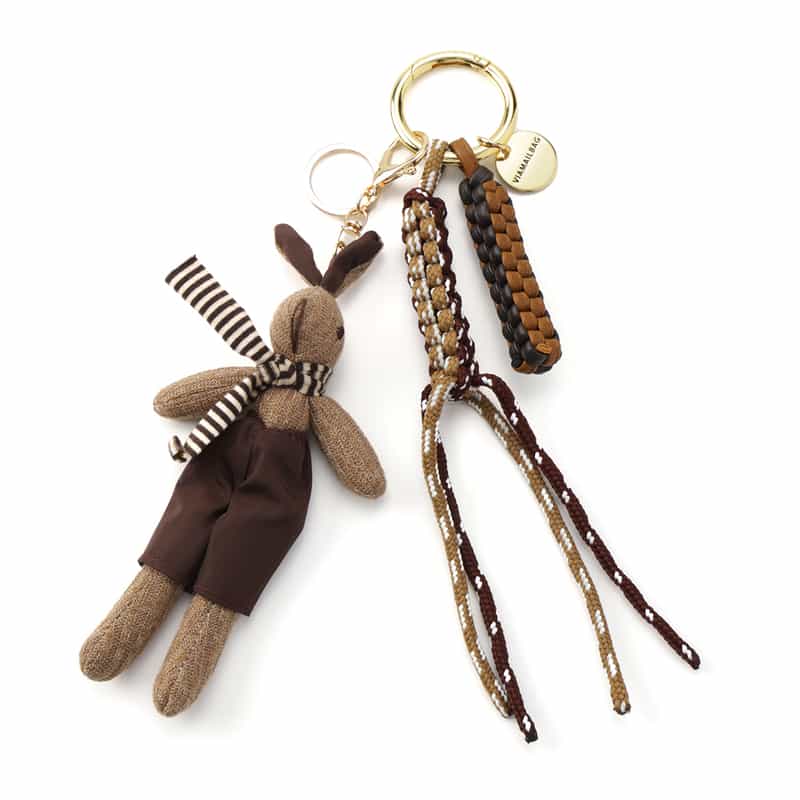 VIAMAILBAG VIAMAILBAG ＜ヴィアメイルバッグ＞ バッグチャーム（ラビット） LIGHT BROWN