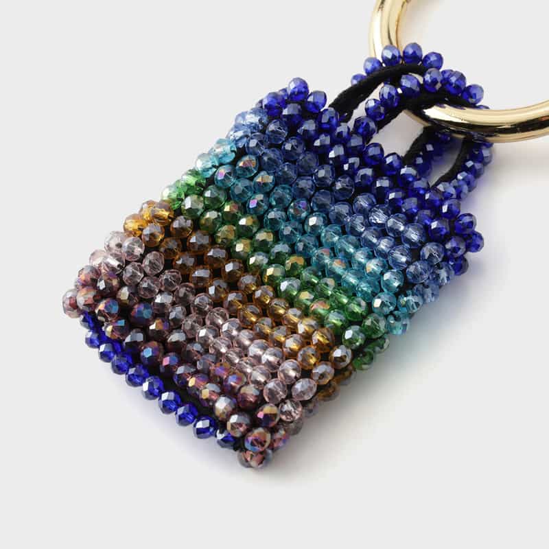 VIAMAILBAG VIAMAILBAG ＜ヴィアメイルバッグ＞ バッグチャーム（ビーズバッグ） BLUE