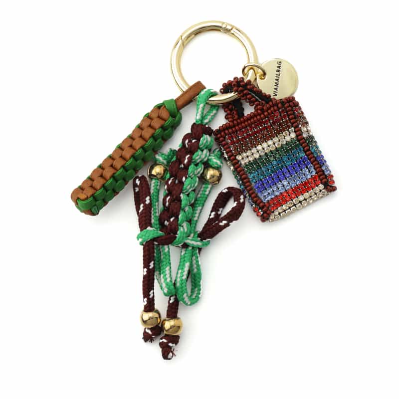 VIAMAILBAG VIAMAILBAG ＜ヴィアメイルバッグ＞ バッグチャーム（ビジューバッグ） GREEN