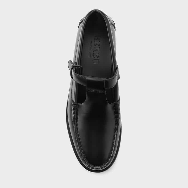 HEREU HEREU＜ヘリュー＞ レザースリッポン"ALBER" BLACK