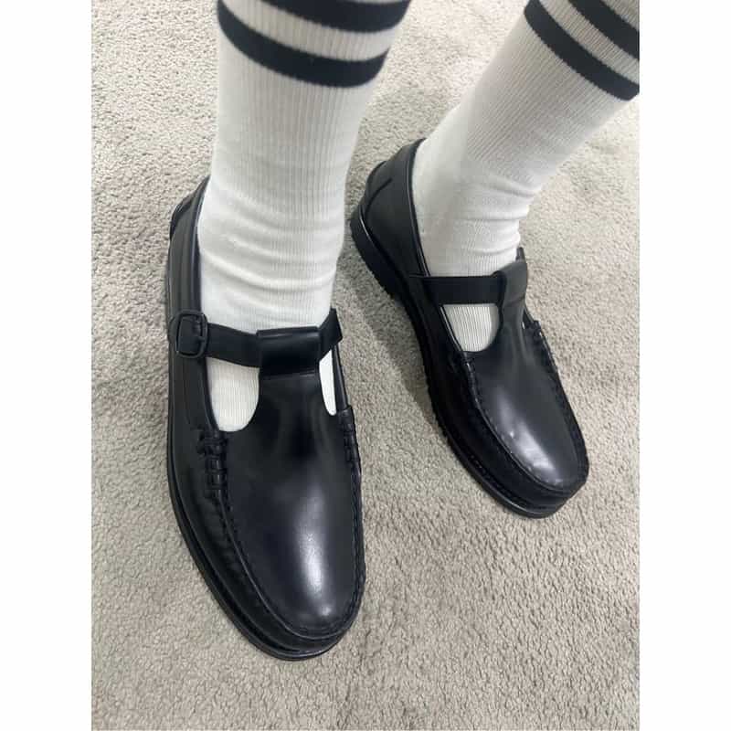 HEREU HEREU＜ヘリュー＞ レザースリッポン"ALBER" BLACK