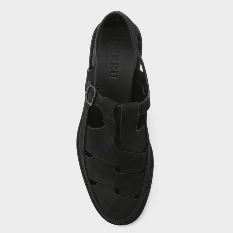 HEREU HEREU＜ヘリュー＞ レザーサンダル"BESSO" BLACK