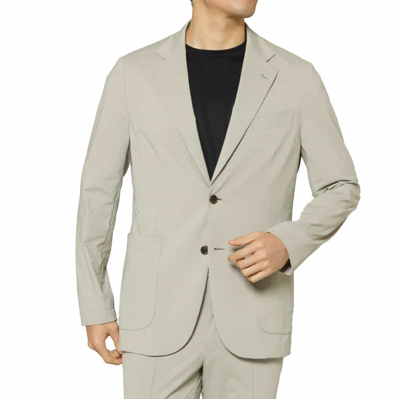 セットアップ ナイロントリコット生地テーラードジャケット