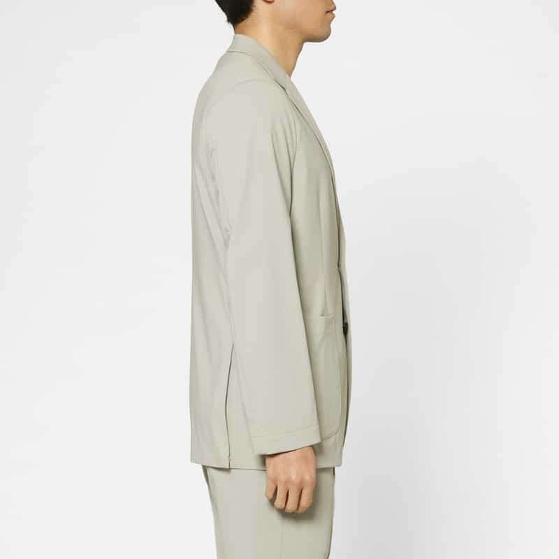 BARNEYS NEW YORK セットアップ ナイロントリコット生地テーラードジャケット LIGHT GRAY