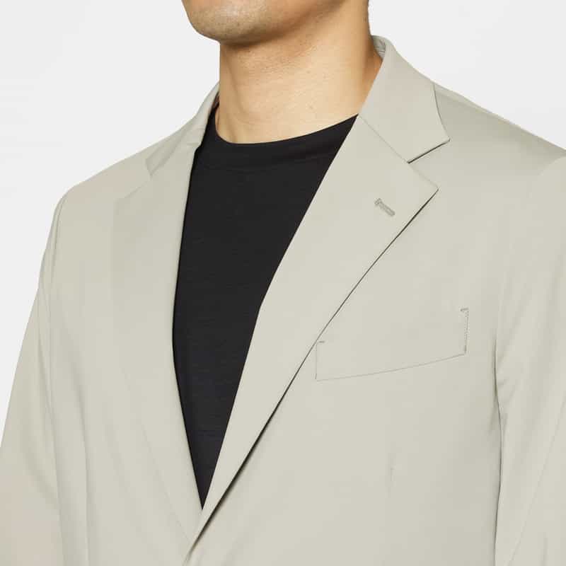 BARNEYS NEW YORK セットアップ ナイロントリコット生地テーラードジャケット LIGHT GRAY