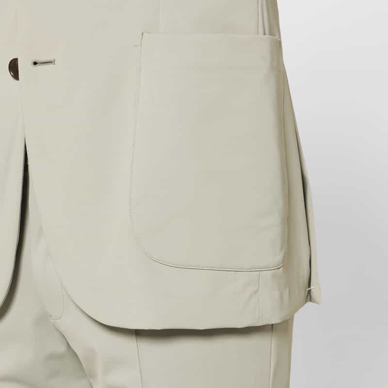 BARNEYS NEW YORK セットアップ ナイロントリコット生地テーラードジャケット LIGHT GRAY