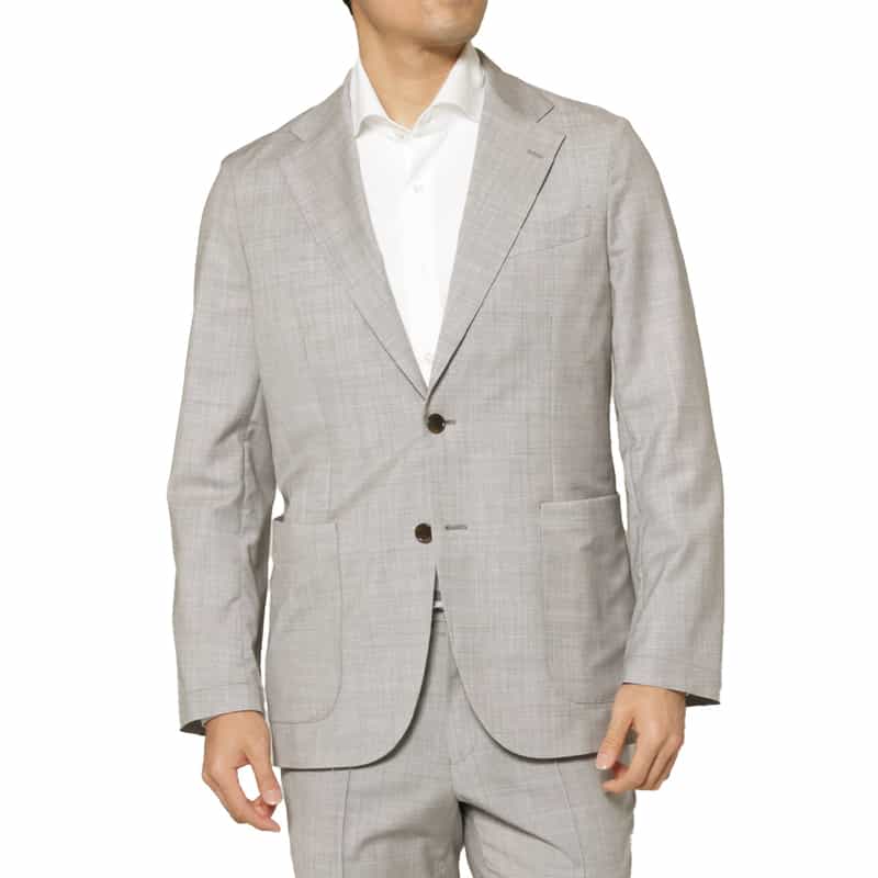 BARNEYS NEW YORK セットアップ アクティブジャケット（REDA社製ウール使用） LIGHT GRAY