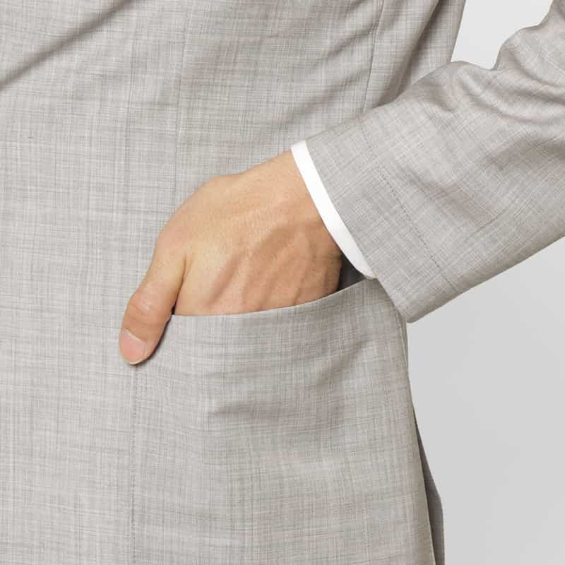 BARNEYS NEW YORK セットアップ アクティブジャケット（REDA社製ウール使用） LIGHT GRAY