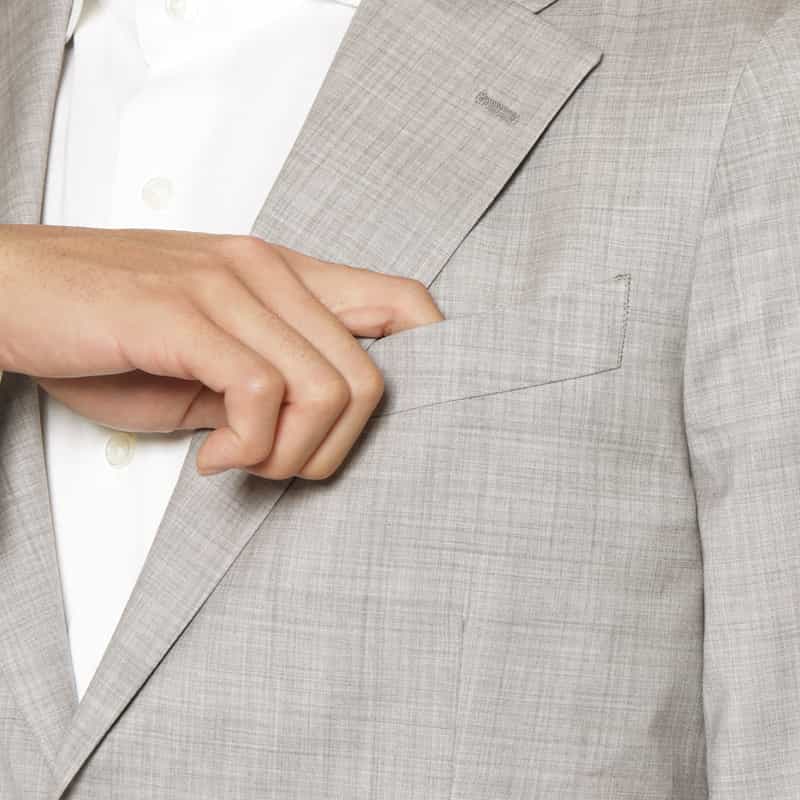 BARNEYS NEW YORK セットアップ アクティブジャケット（REDA社製ウール使用） LIGHT GRAY