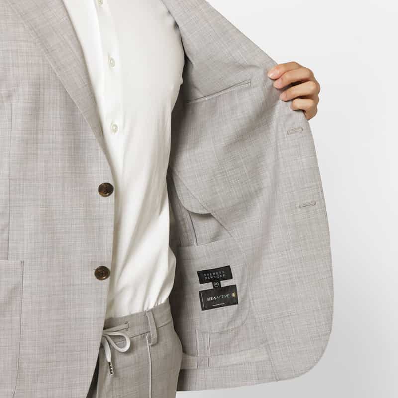 BARNEYS NEW YORK セットアップ アクティブジャケット（REDA社製ウール使用） LIGHT GRAY
