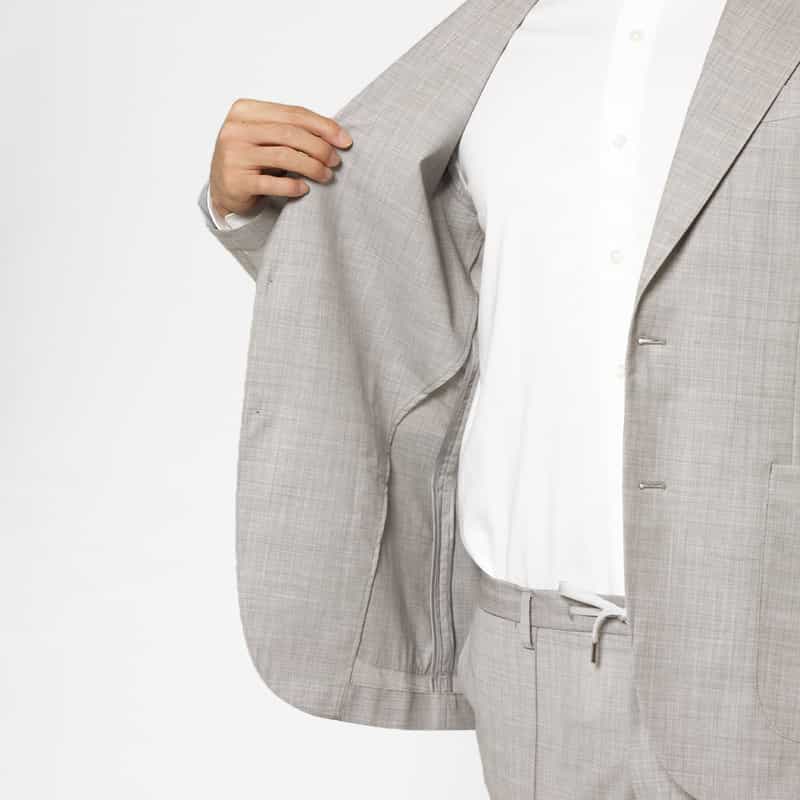 BARNEYS NEW YORK セットアップ アクティブジャケット（REDA社製ウール使用） LIGHT GRAY