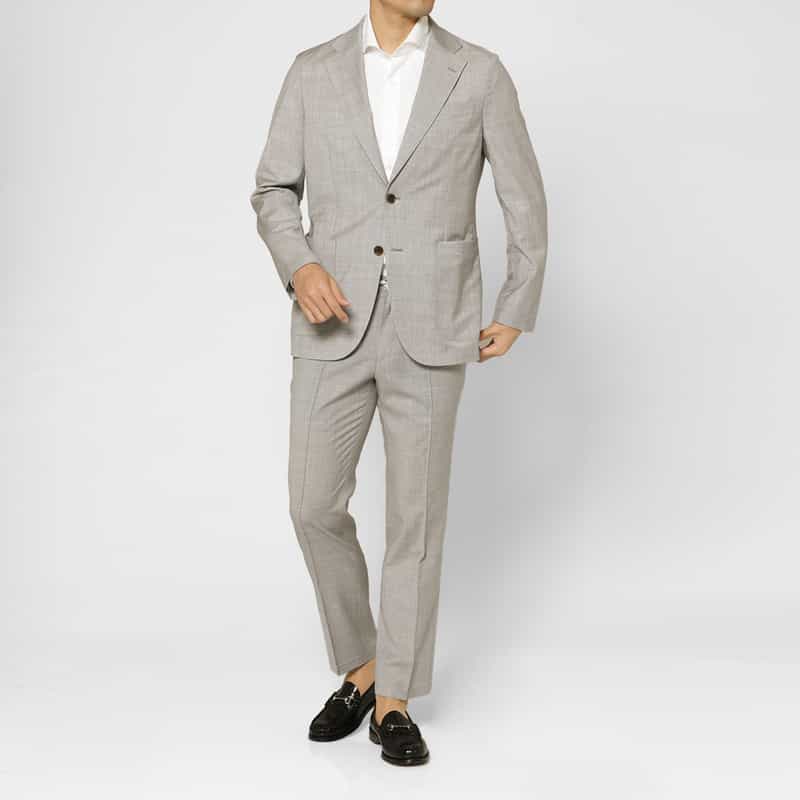 BARNEYS NEW YORK セットアップ アクティブパンツ（REDA社製ウール使用） LIGHT GRAY
