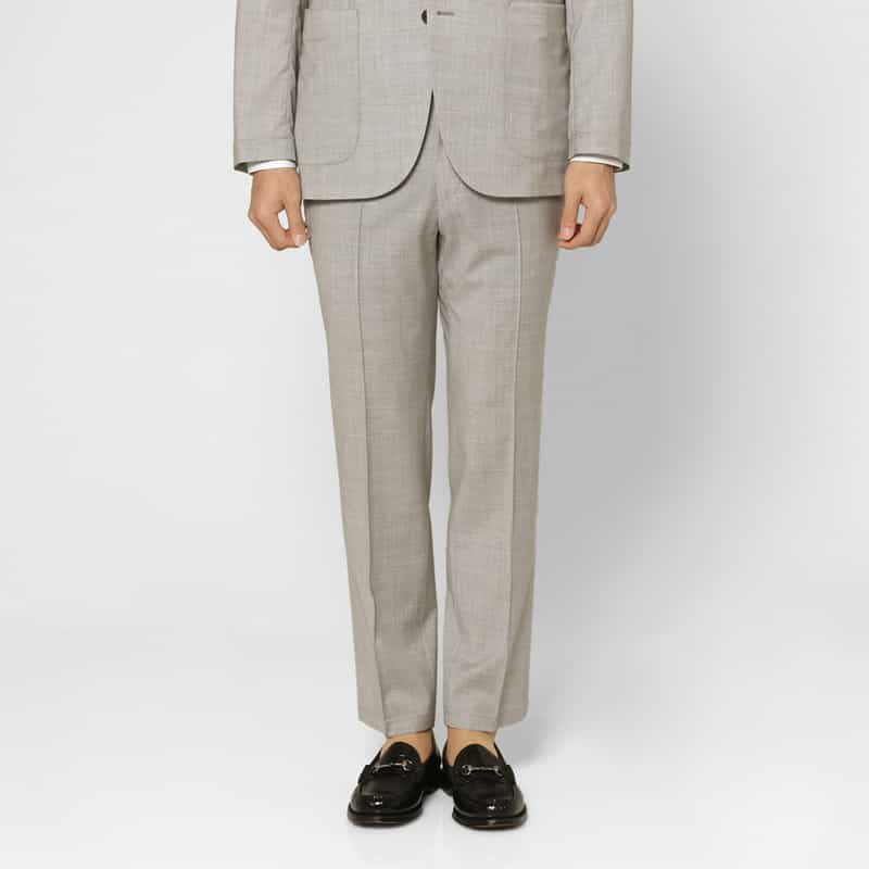 BARNEYS NEW YORK セットアップ アクティブパンツ（REDA社製ウール使用） LIGHT GRAY