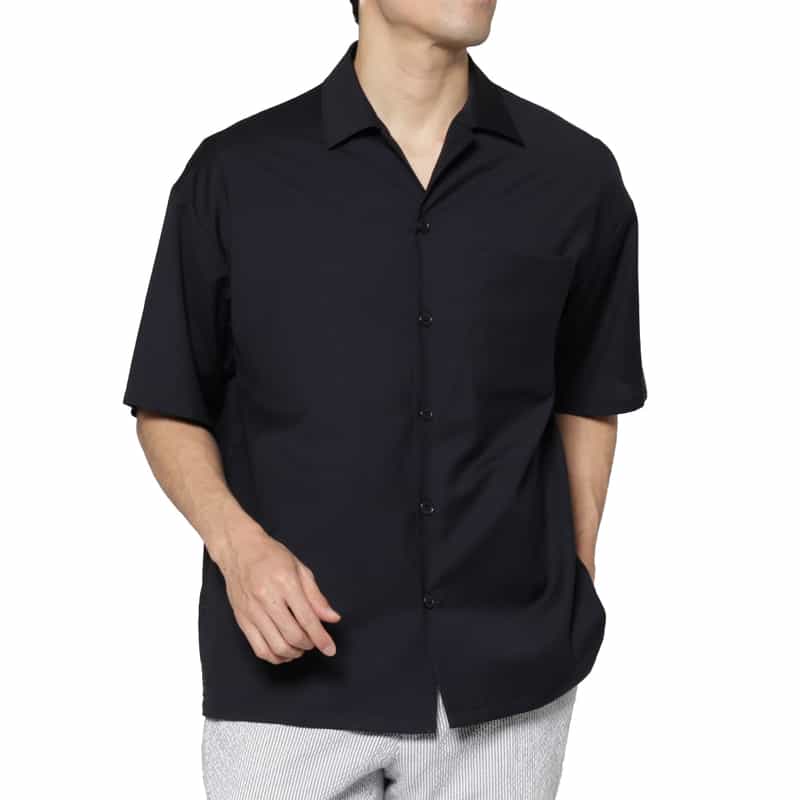 BARNEYS NEW YORK カジュアルシャツ（REDA社製ウール使用） NAVY