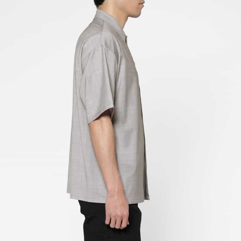 BARNEYS NEW YORK カジュアルシャツ（REDA社製ウール使用） LIGHT GRAY
