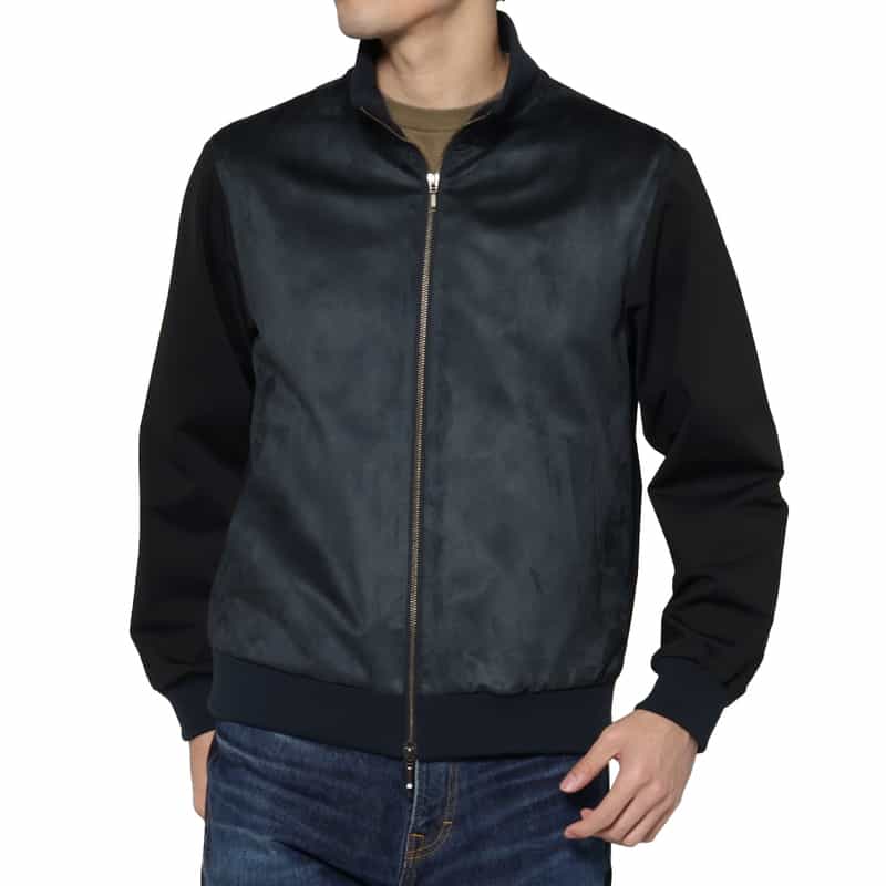 BARNEYS NEW YORK ジップアップブルゾン NAVY