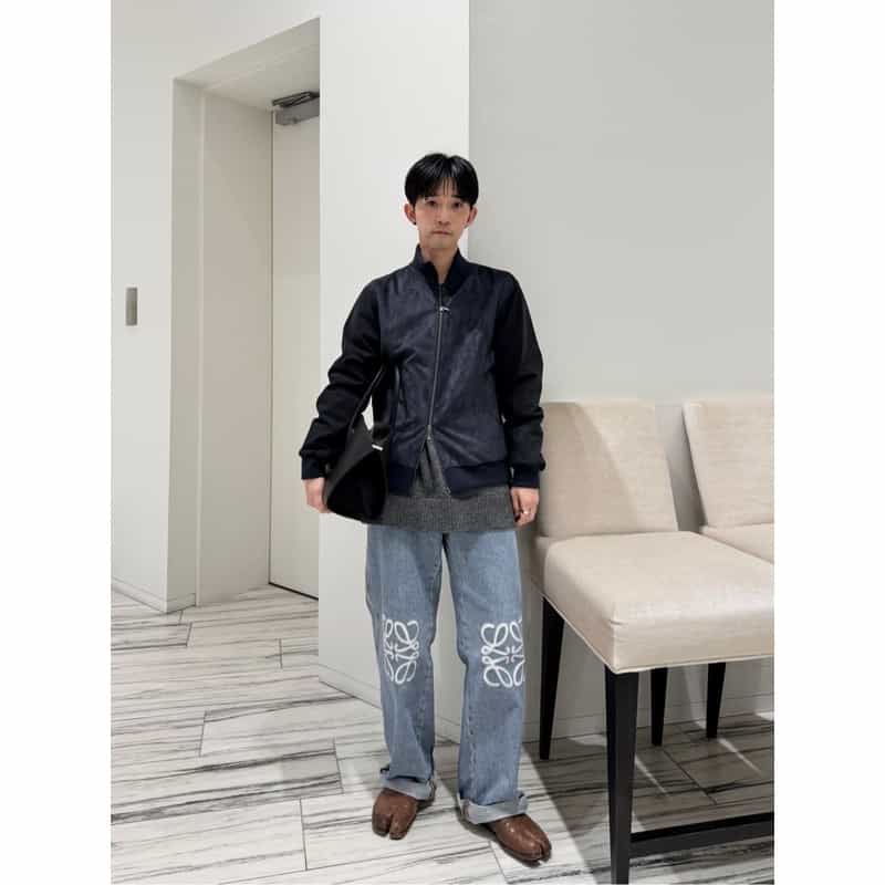 BARNEYS NEW YORK ジップアップブルゾン NAVY