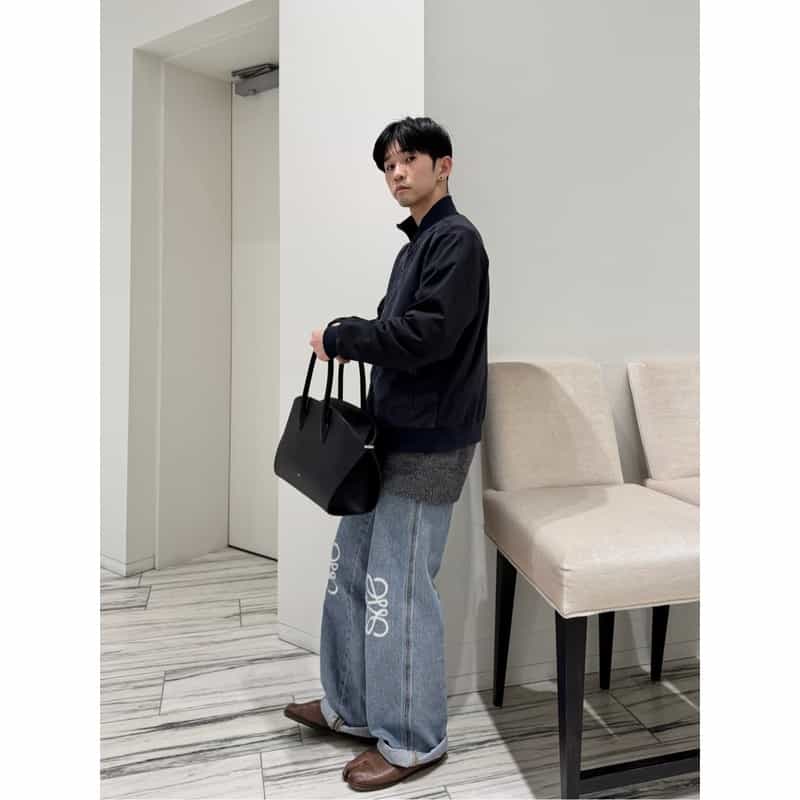 BARNEYS NEW YORK ジップアップブルゾン NAVY