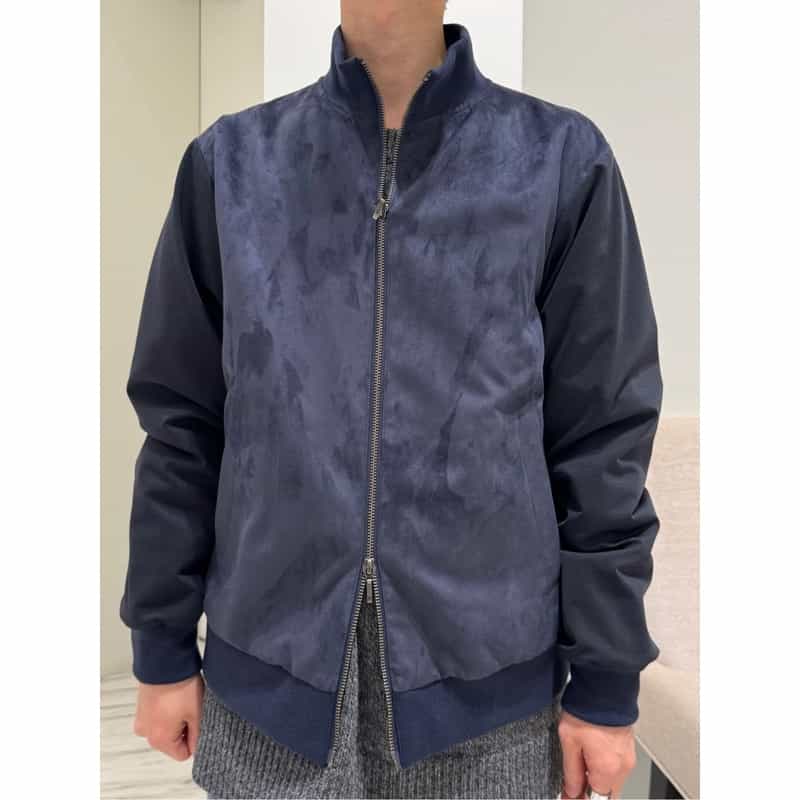 BARNEYS NEW YORK ジップアップブルゾン NAVY