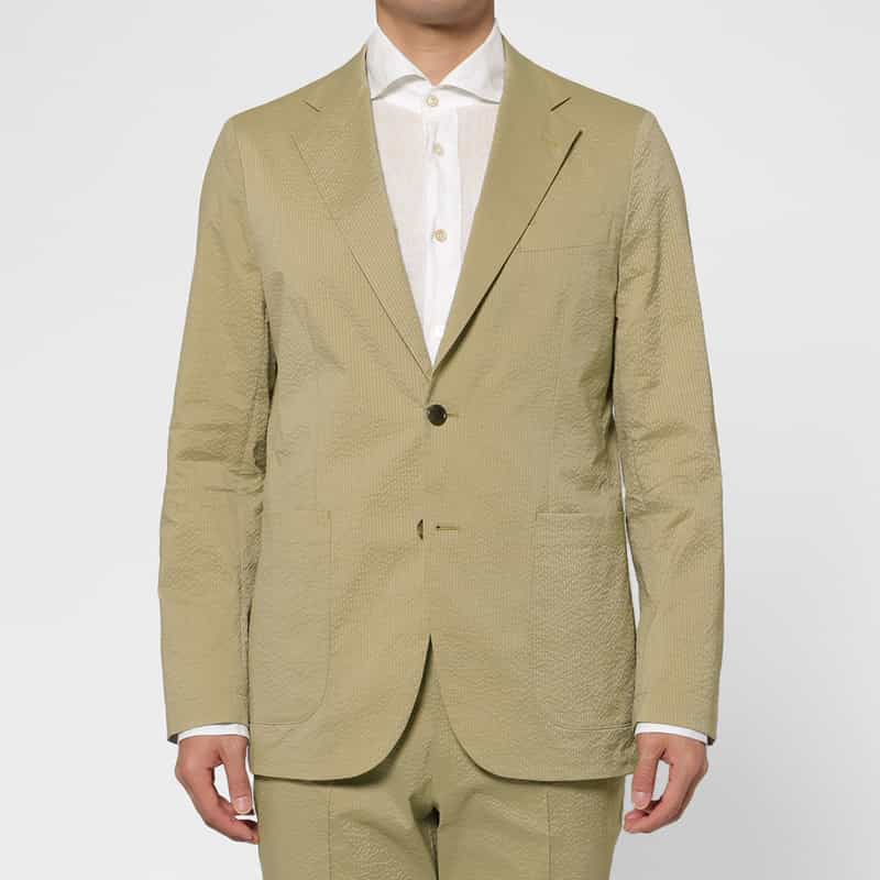 BARNEYS NEW YORK セットアップ シアサッカー素材テーラードジャケット BEIGE