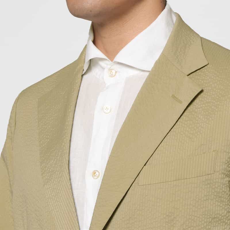 BARNEYS NEW YORK セットアップ シアサッカー素材テーラードジャケット BEIGE