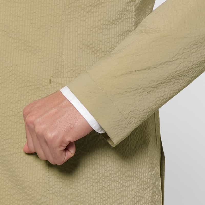 BARNEYS NEW YORK セットアップ シアサッカー素材テーラードジャケット BEIGE