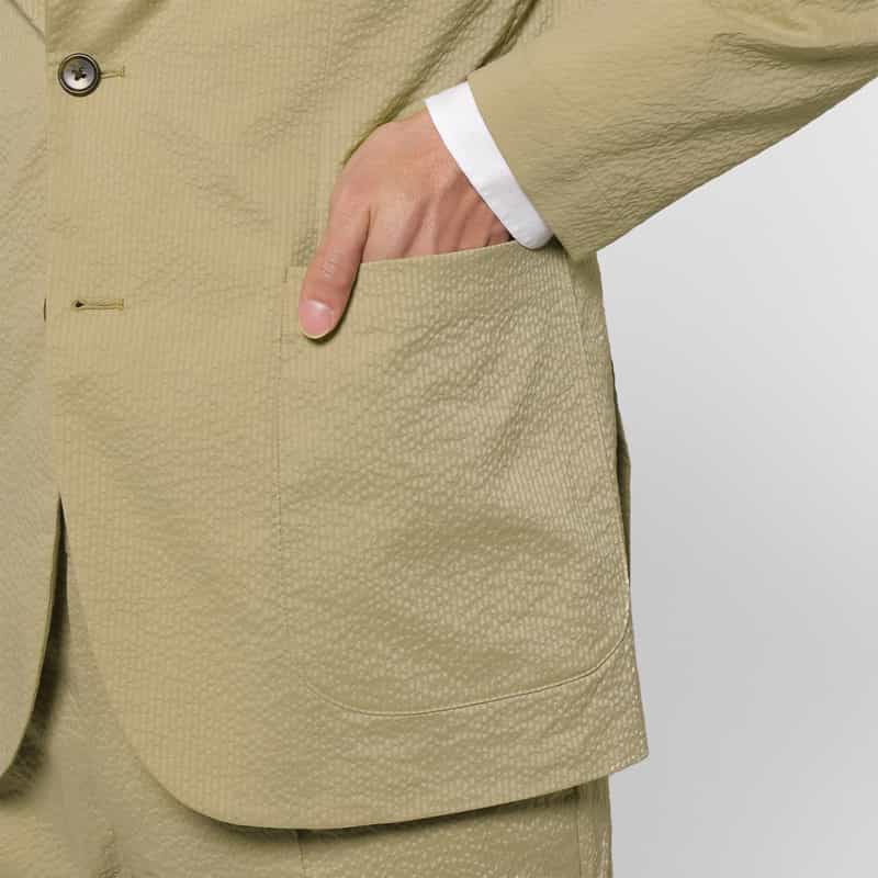 BARNEYS NEW YORK セットアップ シアサッカー素材テーラードジャケット BEIGE