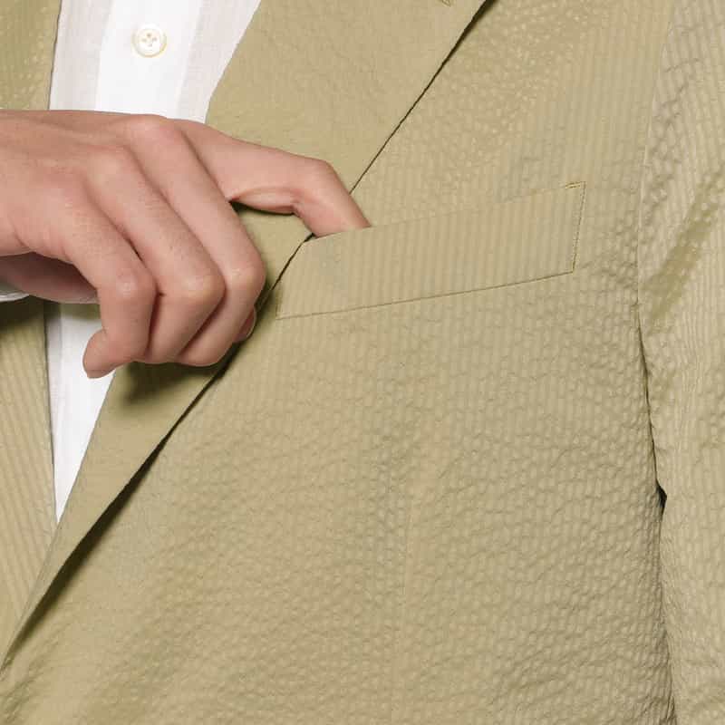 BARNEYS NEW YORK セットアップ シアサッカー素材テーラードジャケット BEIGE