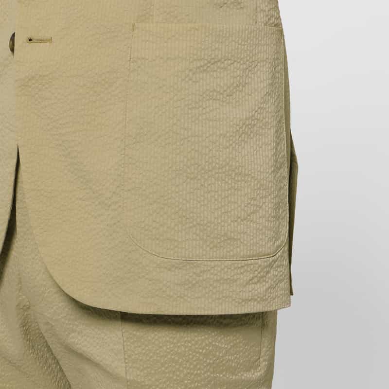 BARNEYS NEW YORK セットアップ シアサッカー素材テーラードジャケット BEIGE