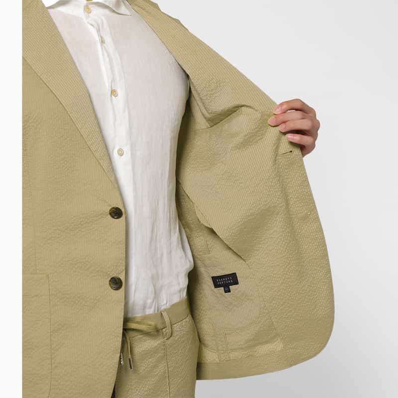 BARNEYS NEW YORK セットアップ シアサッカー素材テーラードジャケット BEIGE