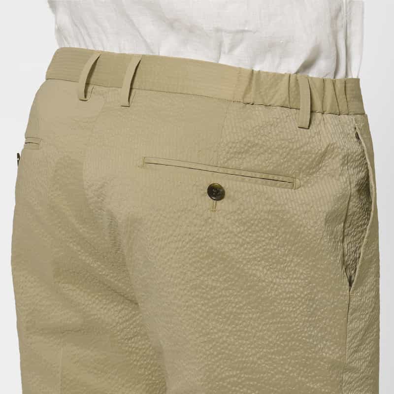 BARNEYS NEW YORK セットアップ シアサッカー素材ストレッチパンツ BEIGE