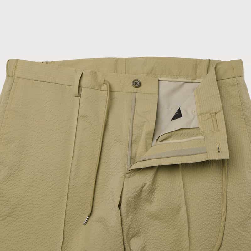 BARNEYS NEW YORK セットアップ シアサッカー素材ストレッチパンツ BEIGE