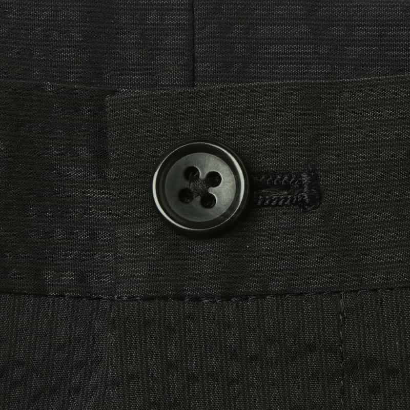 BARNEYS NEW YORK セットアップ シアサッカー素材ストレッチパンツ BLACK