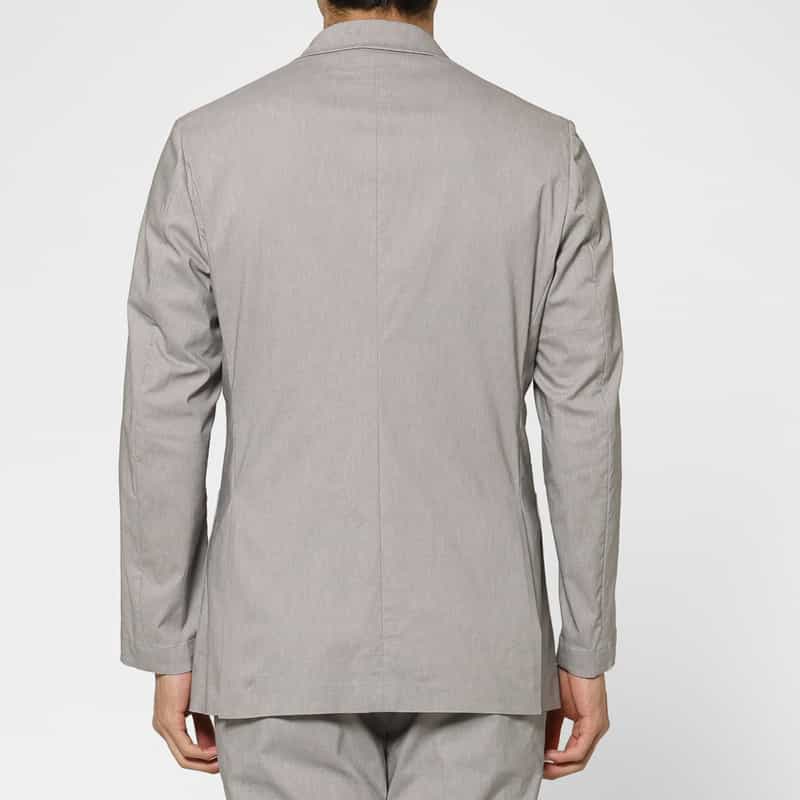 BARNEYS NEW YORK セットアップ リネン混ダブルブレストジャケット LIGHT GRAY