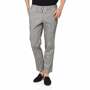 セットアップ リネン混ストレッチパンツ