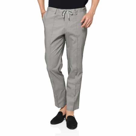 セットアップ リネン混ストレッチパンツ