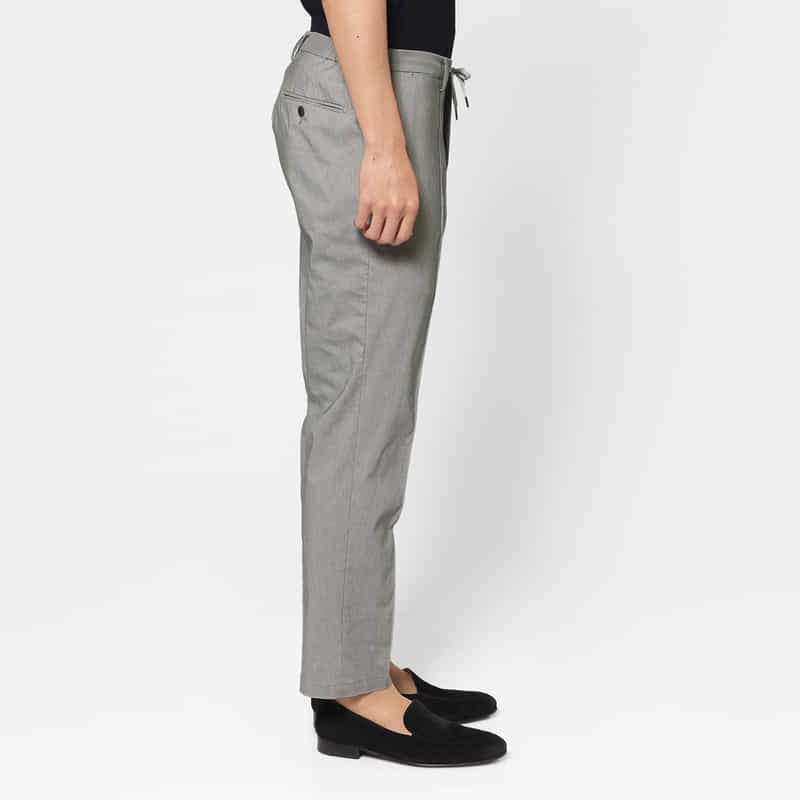 BARNEYS NEW YORK セットアップ リネン混ストレッチパンツ LIGHT GRAY