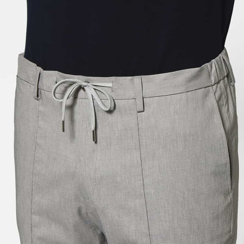 BARNEYS NEW YORK セットアップ リネン混ストレッチパンツ LIGHT GRAY