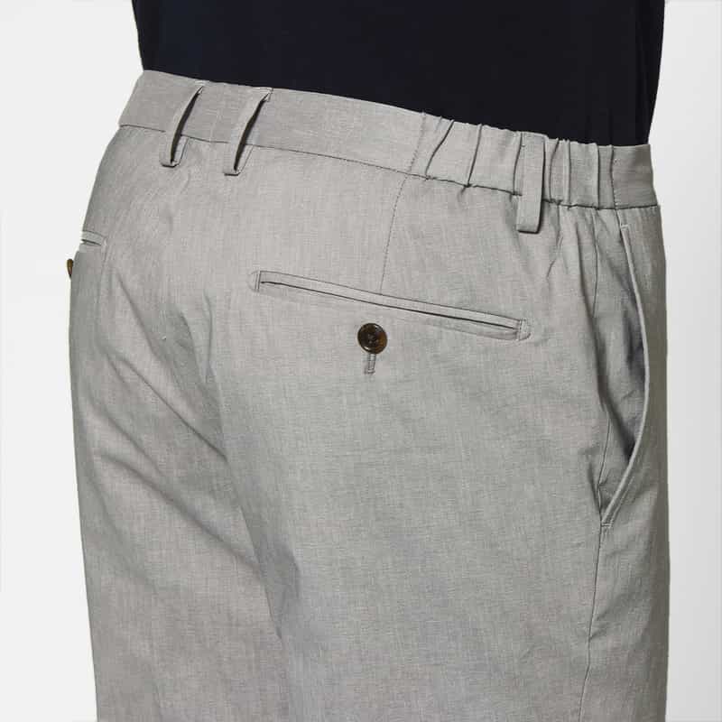 BARNEYS NEW YORK セットアップ リネン混ストレッチパンツ LIGHT GRAY