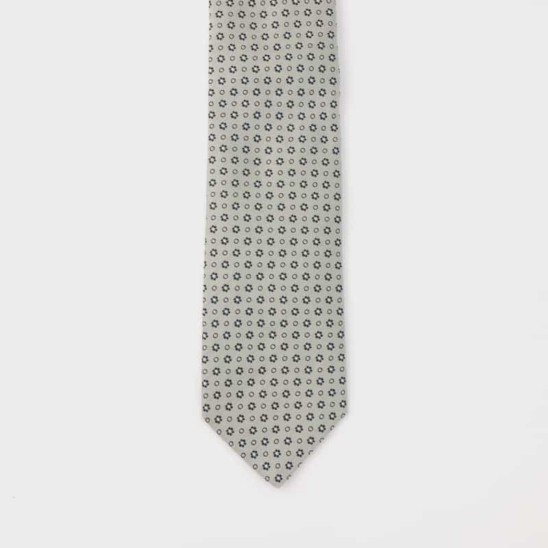 LUIGI  BORRELLI LUIGI BORRELLI＜ルイジボレッリ＞ 小紋柄タイ GRAY