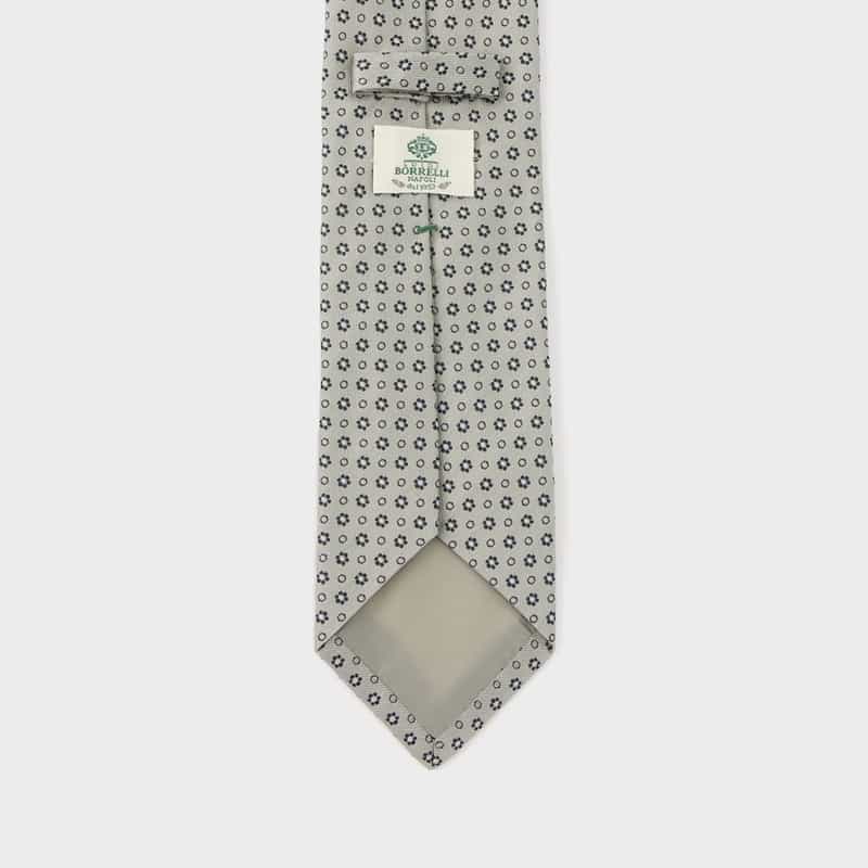 LUIGI  BORRELLI LUIGI BORRELLI＜ルイジボレッリ＞ 小紋柄タイ GRAY