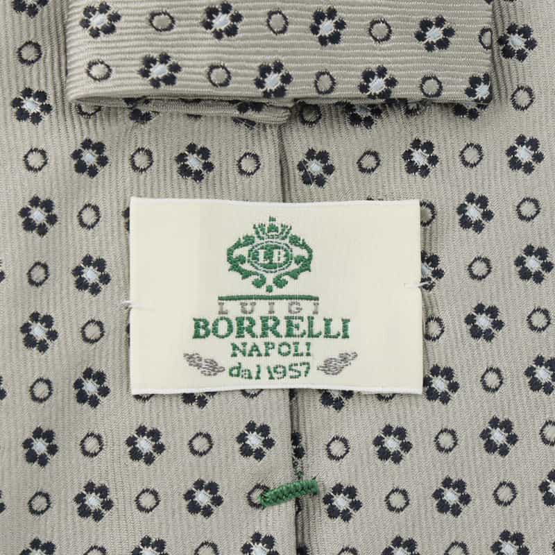 LUIGI  BORRELLI LUIGI BORRELLI＜ルイジボレッリ＞ 小紋柄タイ GRAY